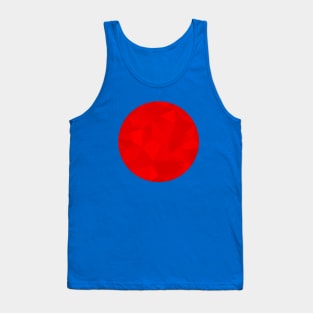 Red Geometric Minimal Abstract Circle Tank Top